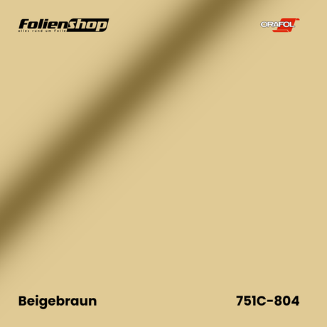 Farbmuster Beigebraun – Autofolie Oracal 751C-804