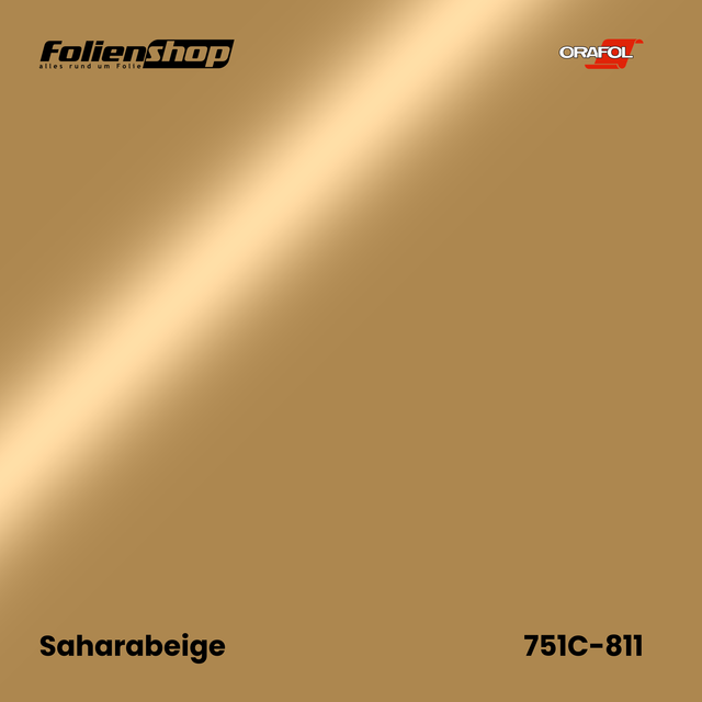 Farbmuster Saharabeige – Autofolie Oracal 751C-811