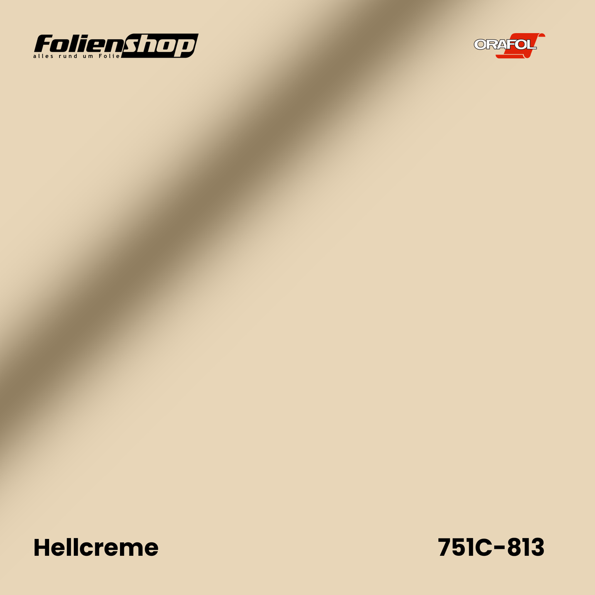Farbmuster Hellcreme – Autofolie Oracal 751C-813