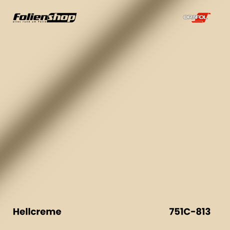 Farbmuster Hellcreme – Autofolie Oracal 751C-813
