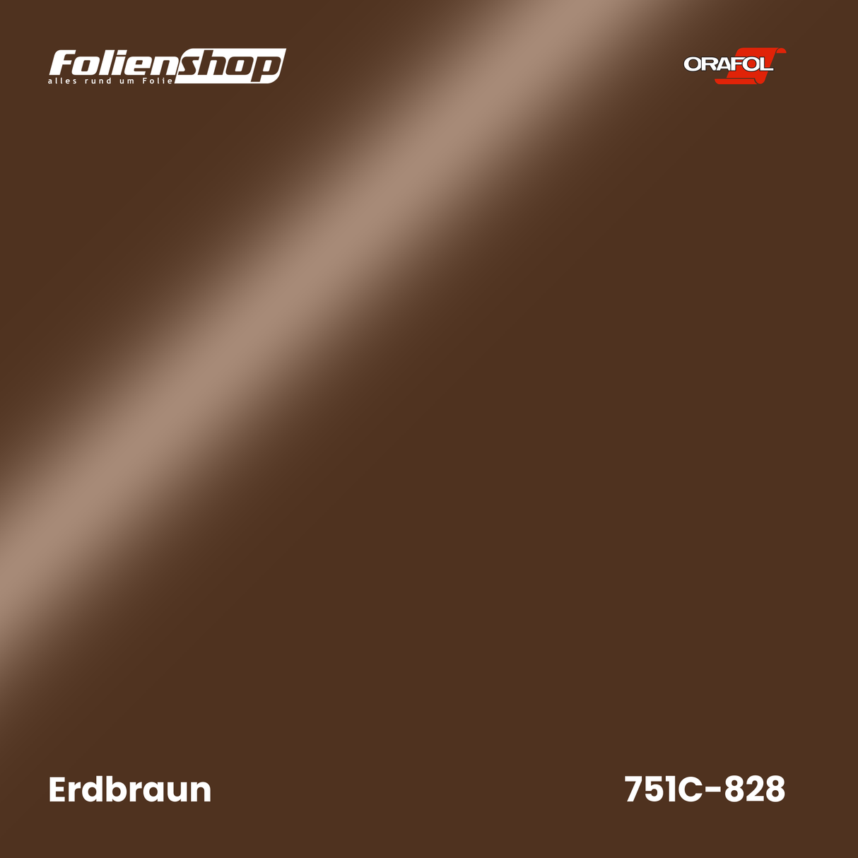 Farbmuster Erdbraun – Autofolie Oracal 751C-828