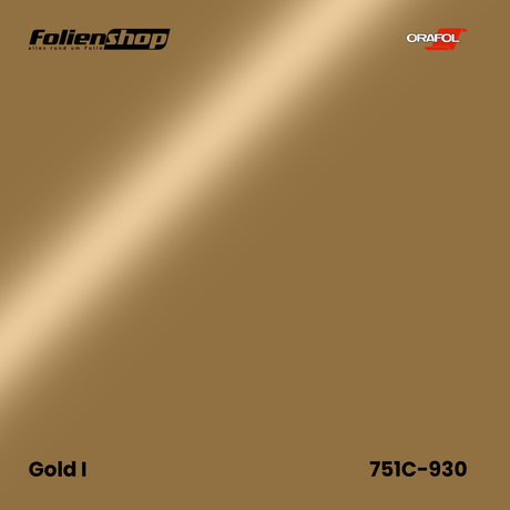 Farbmuster Gold I – Autofolie Oracal 751C-930