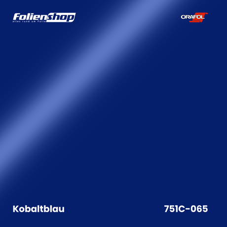 Farbmuster Kobaltblau – Autofolie Oracal 751C-065
