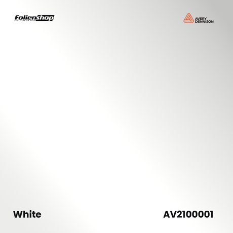 Farbmuster Gloss White – Autofolie Avery Dennison SWF AV2100001