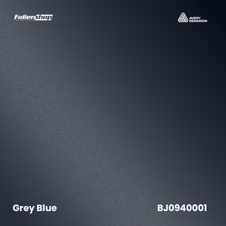 Farbmuster Satin Metallic Grey Blue – Autofolie Avery Dennison SWF BJ0940001