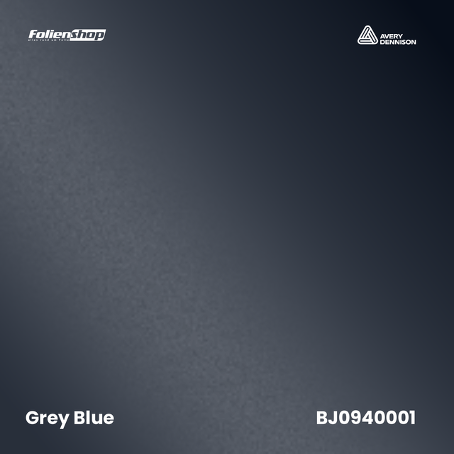 Farbmuster Satin Metallic Grey Blue – Autofolie Avery Dennison SWF BJ0940001