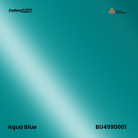 Avery Dennison SWF BU4990001 Aqua Blue Glanz Autofolie