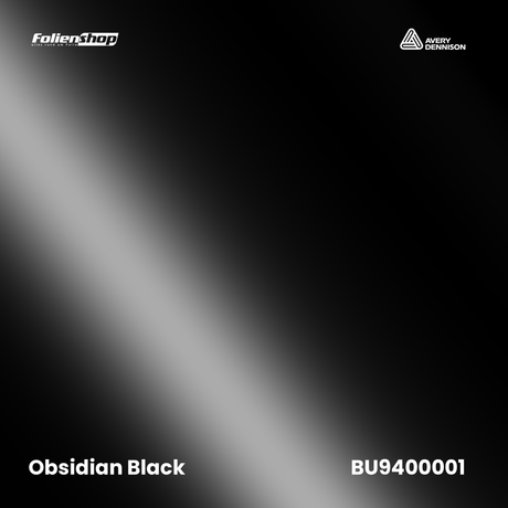 Avery Dennison SWF BU9400001 Obsidian Black Glanz Autofolie