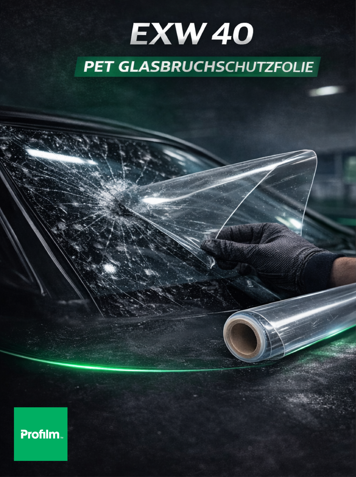 Profilm EXW 40 – 122cm - Windschutzscheiben Schutzfolie / Glasbruchschutz