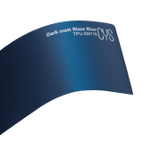 Dark matte Blaze Blue film with a slim, smooth finish that fits perfectly on any surface.