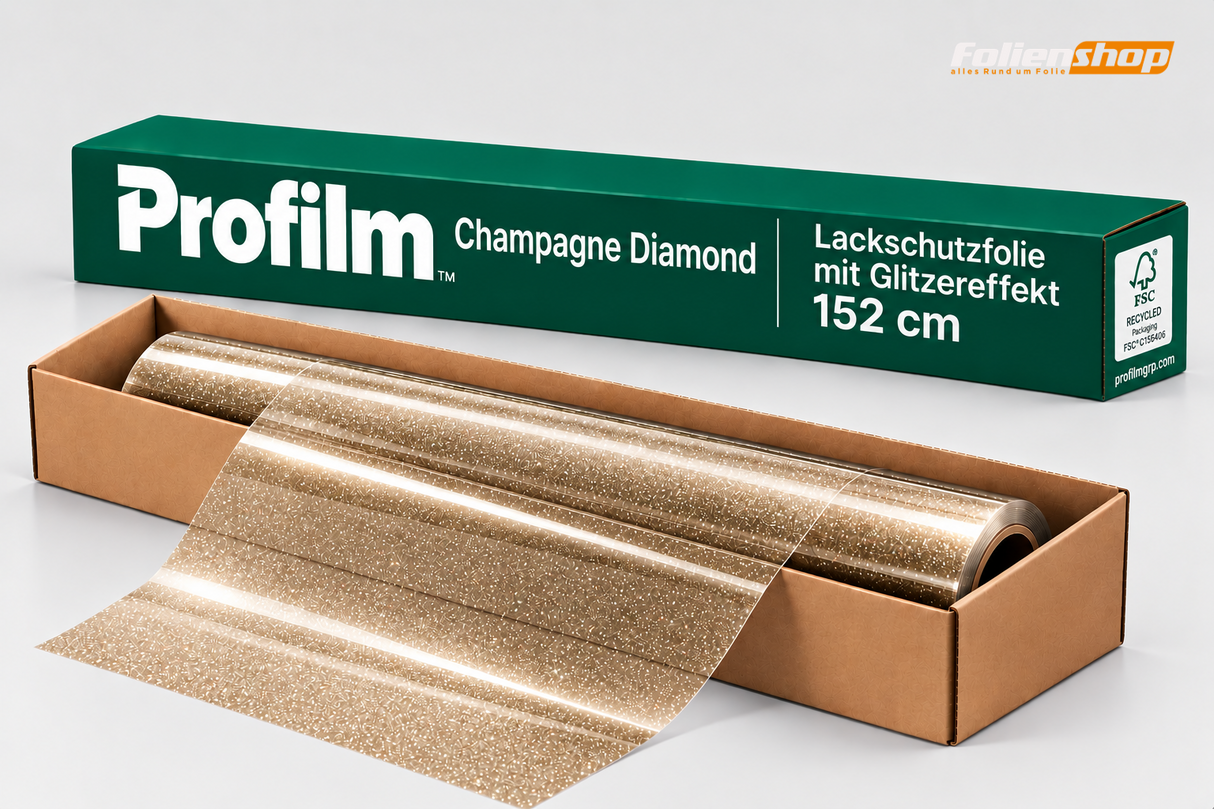 Profilm Champagne Diamond Lackschutzfolie mit Glitzereffekt