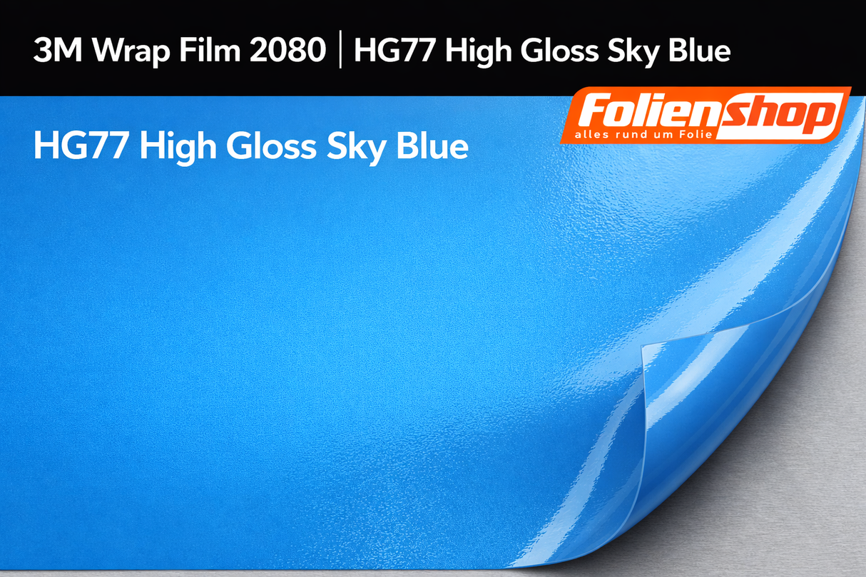 3M 2080 HG77 High Gloss Skyblue Car Wrap